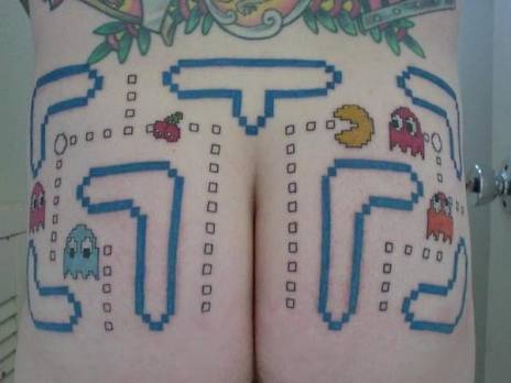 The Pacman Butt Tattoo is certainly NSFW, but it must be quite non-steamy 
