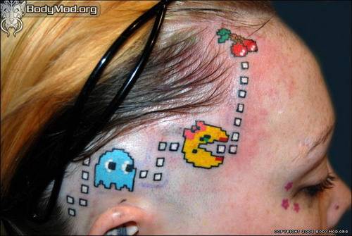 tattoos on head. Geeky Video Game Tattoos
