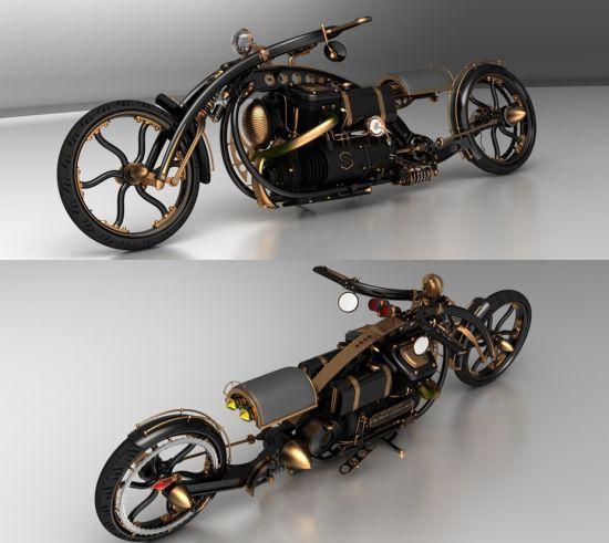 Black Widow Steampunk Chopper (4)