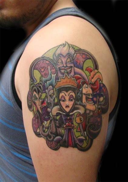 This Villainous tattoo includes five of the biggest baddies Disney movies 