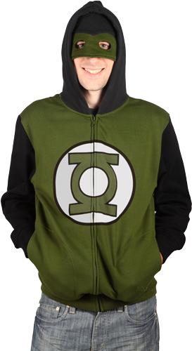 Green Lantern Hoodie Green Lantern Hoodie with a Masquerade Mask