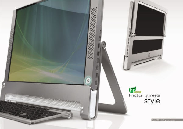 HP comp concept 1 The Hp Eco Computer Design Is A Lean Green Computing Machine