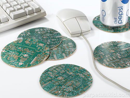 Motherboard Coasters Recycled Motherboard Coasters Are Quite Appealing To Mother Nature