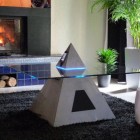 Pyramid Shaped Coffee Table-cum-iPod Dock