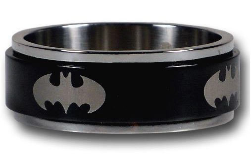 batman ring black Cool Batman & Superman Stainless Steel Rings for the Superhero Within