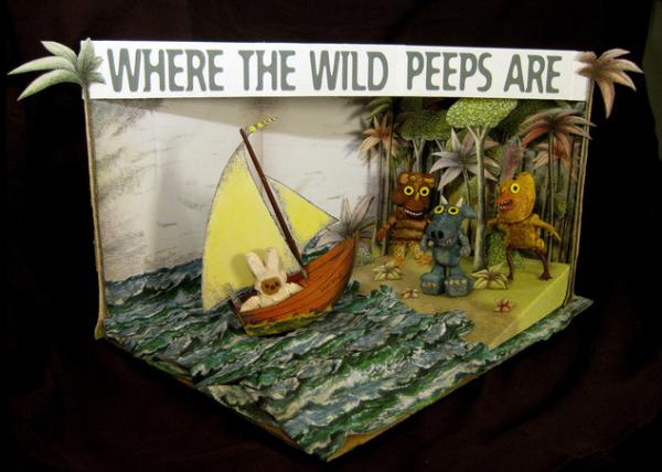 diorama where the wild peeps are Favorite Geeky Models at Peeps Diorama Contest