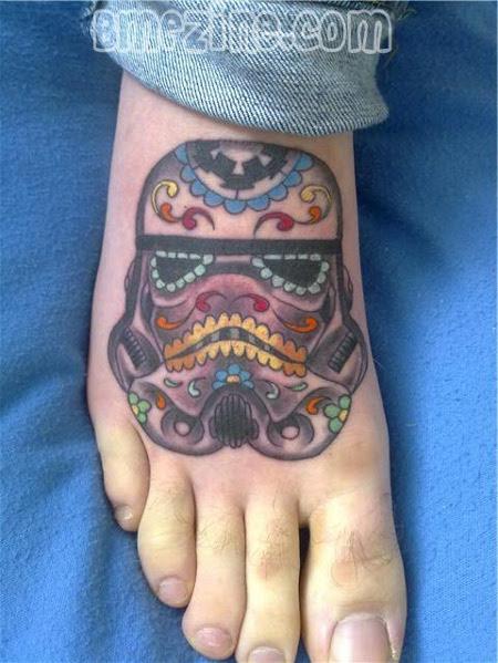  amazing and eerie Stormtrooper Mexican Sugar Skull Tattoo from BMEzine.