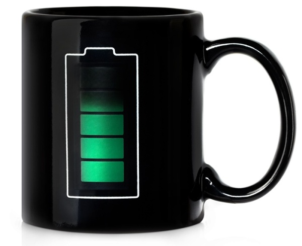 Battery Mug Battery Mug Warns You While Sipping Hot beverage