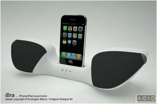 Winged iPhone Sound Dock 2 iBra: A Winged iPhone Sound Dock Design