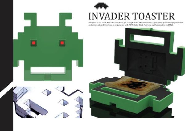 space invader toaster1 The Space Invaders Toaster for Retro Gaming Fans