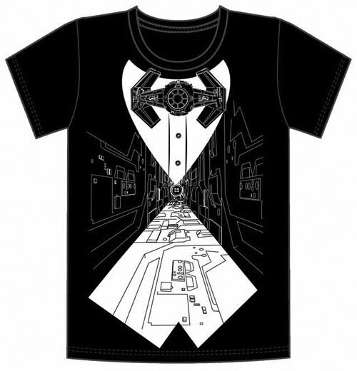 starwarstuxedoshirt1 Star Wars Bow TIE Tuxedo Shirt is Fancy and Casual All at Once