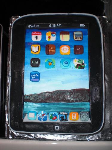 Celebration with iPad Birthday Cake