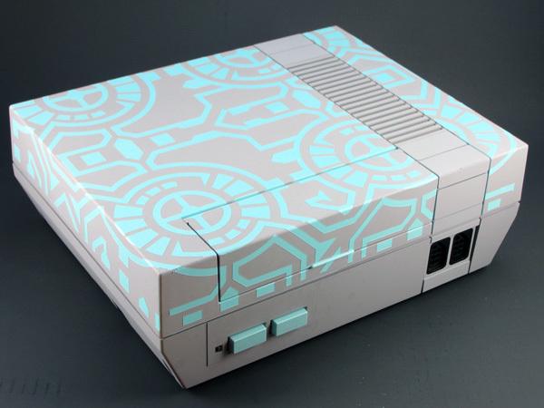 Glowing TRON NES The Custom Painted TRON NES: It Actually Glows Brightly in the Dark!