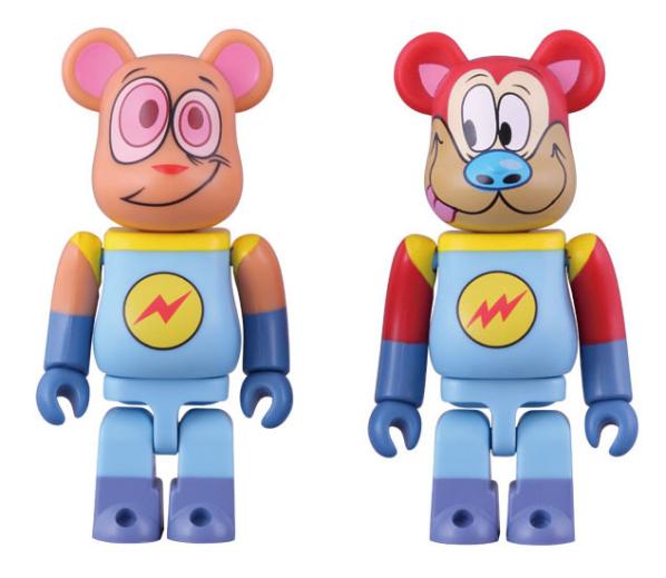 Ren and Stimpy Bearbricks 3 Ren and Stimpy Bearbricks Collectible Toys!