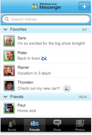 Windows Live Messenger iphone 2 Microsoft Launches Windows Live Messenger For iPhone And iPod Touch