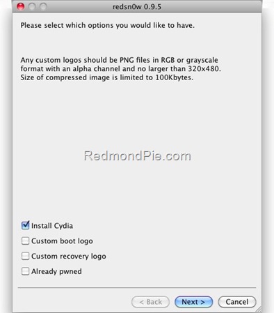 ios 4 jailbreak iphone 3g redsnow 0.9.5 screenshot ios 4 jailbreak iphone 3g redsnow 0.9.5 screenshot