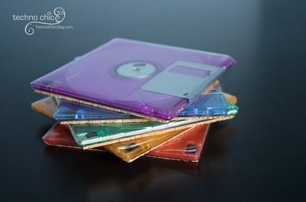 The Floppy Disks are now back as Floppy Disk Coasters in Funky Colors The Floppy Disks are now back as Floppy Disk Coasters in Funky Colors
