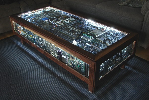 circuit board table1 Circuit Board Bench and Table are Shockingly Cool