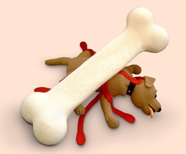 dog bone bloody plush doll dog bone bloody plush doll
