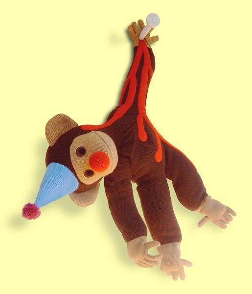 monkey nailed to wall plush doll image monkey nailed to wall plush doll image
