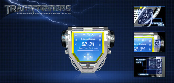 transformersmediaplayer1 Transformers Windows Media Player will Transform Your Music Experience