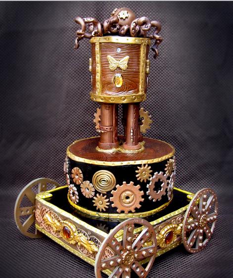 Cake1 Metallic Steampunk Cake Delight