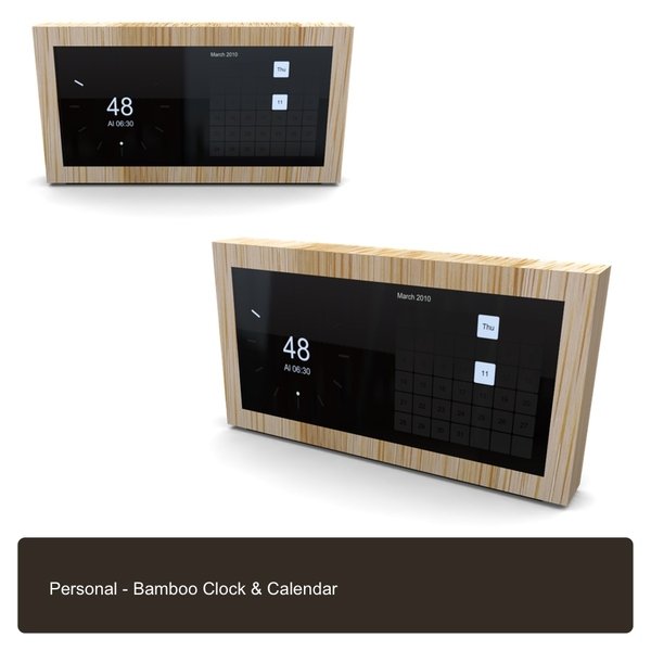 cool calendars designs. Bamboo Calendar and Clock