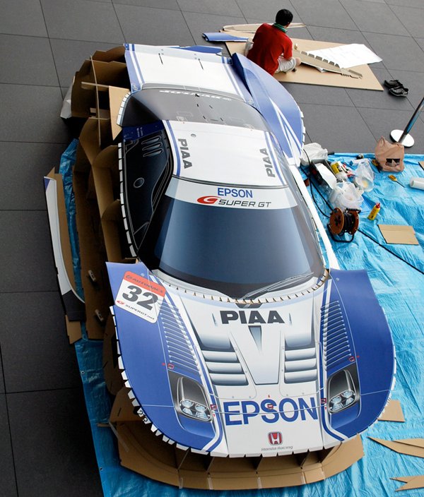 epsonpapercar1 Epson Employees Build an Acura NSX Super GT Race Car...Out of Paper