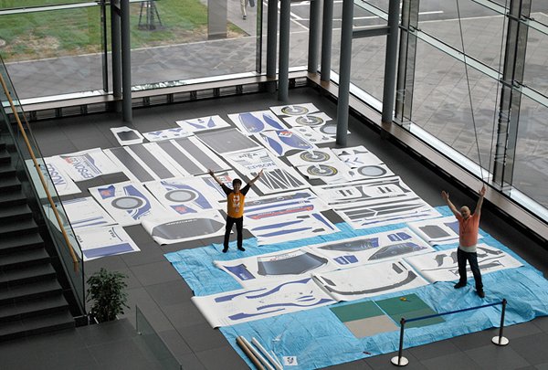 epsonpapercar21 Epson Employees Build an Acura NSX Super GT Race Car...Out of Paper