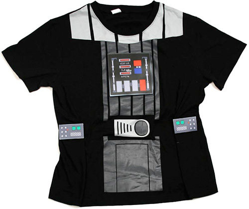 lightupvadertee1 Darth Vader T Shirt Lights up the Dark Side