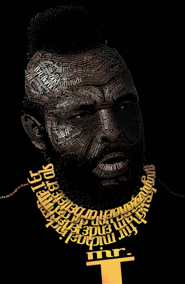 mr t typographic design image mr t typographic design image