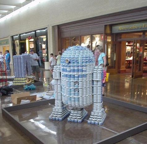star wars r2d2 canstruction artwork star wars r2d2 canstruction artwork