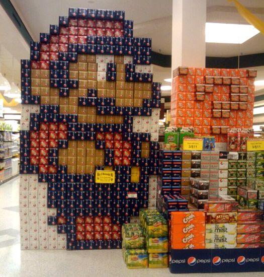 super mario bros canstruction artwork 1 super mario bros canstruction artwork 1 35 Geeky Themed Canstruction Artworks