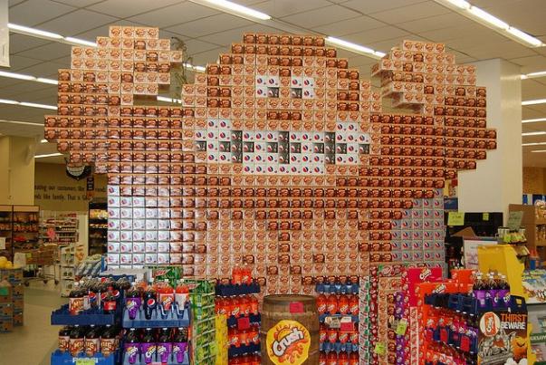 super mario bros canstruction artwork 7 super mario bros canstruction artwork 7