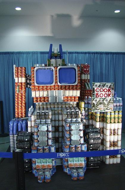 transformers optimus prime canstruction artwork transformers optimus prime canstruction artwork