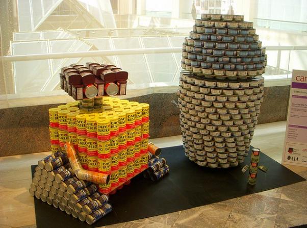 wall-e canstruction artwork 2 wall-e canstruction artwork 2