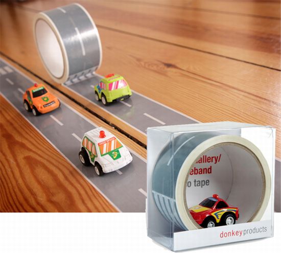Autobahn Tape Kit and Race Car The Autobahn Tape Kit and Race Car is a Fun Toy