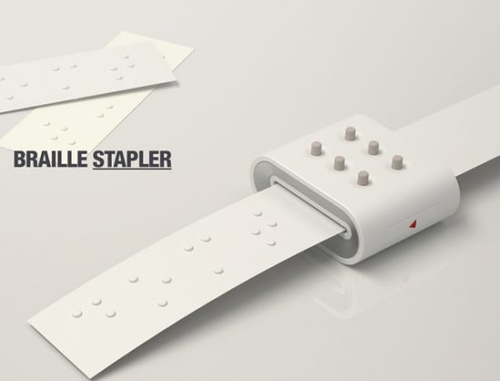 braille stapler Braille Stapler Combines Braille Board and Braille Printer