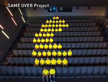 pacman stop motion video game pacman stop motion video game Game Over – Replaces Pixels With Humans for the Pacman Game!