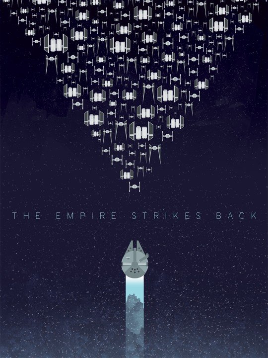 Minimalist Star Wars Trilogy Posters