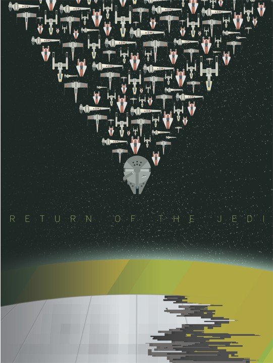 Minimalist Star Wars Trilogy Posters
