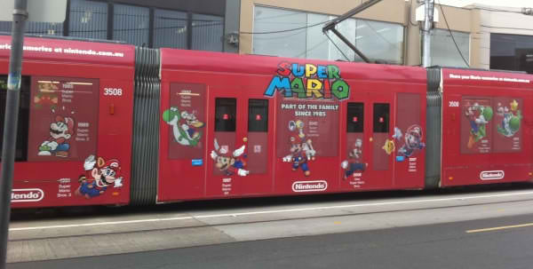 Super Mario trams 4 Super Mario Trams Invade Melbourne