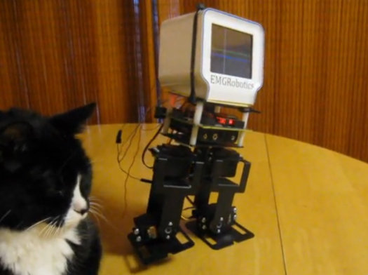 chumby turned into bot Chumby Turns into a Walking Bot!