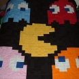 Hand Knit Super Pacman Blanket Looks Warm and Cozy