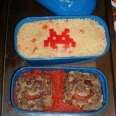 Space Invaders in Bento Boxes 