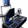 Computer Desk LED Plexiglass Case Mod is the Heart of all Geeks