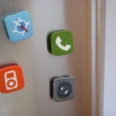 Fridge Magnets with Funky iPhone Icon Designs