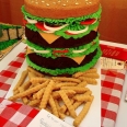 The Ultimate Hamburger Cake and Fries