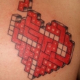 Heartris Tetris Tattoo for some Brick Loving