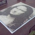 Amazing Mona Lisa Painting Made with 3604 Cups of Coffee